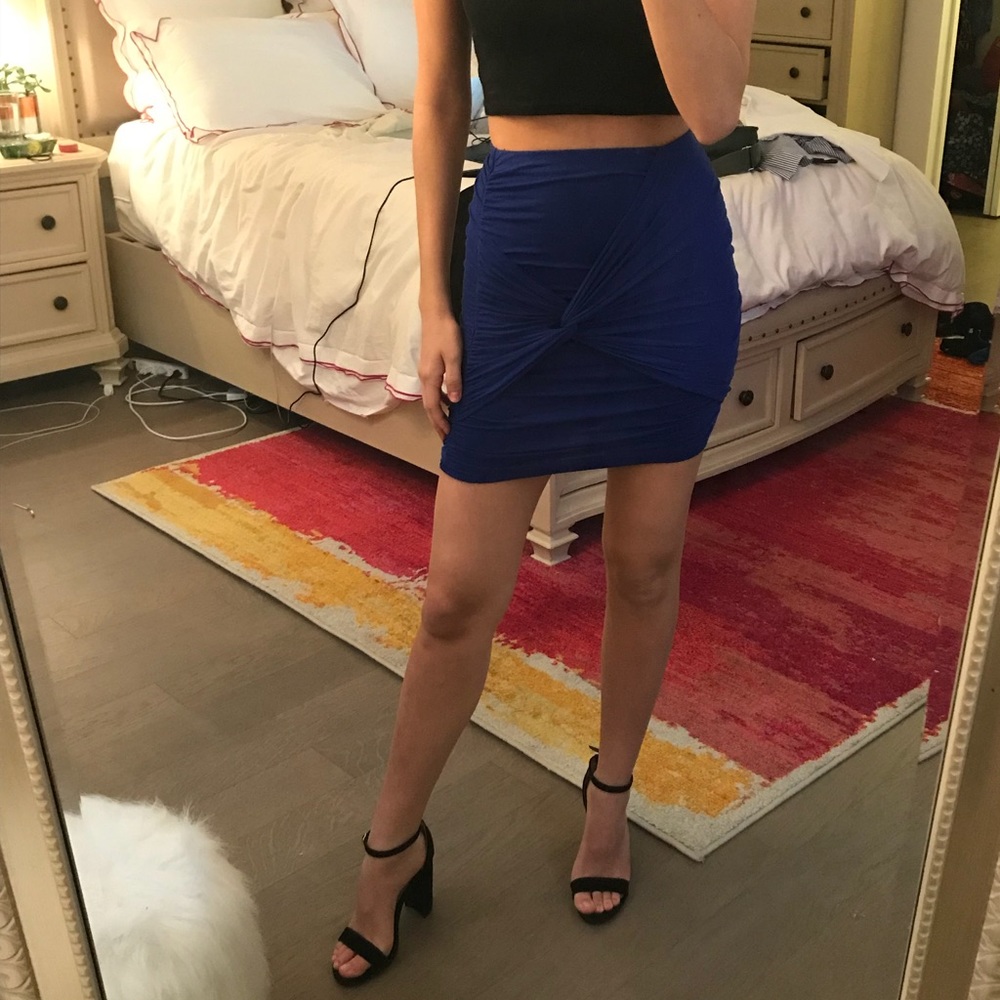 Sexy Cobalt Mini Skirt